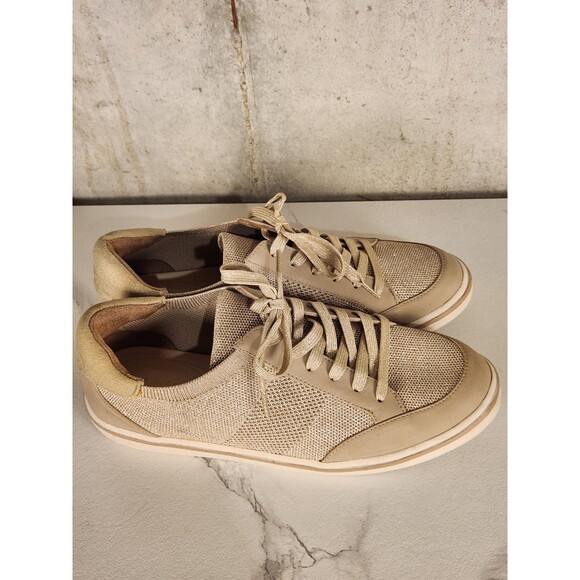Kelly & Katie ELLIS Women's Sneakers Size 9.0 M, Beige Gold Metallic Knit Shoes - Picture 3 of 16